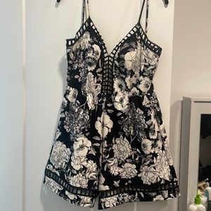 Floral romper, cut out, size M